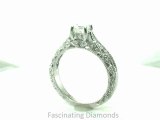FDENR6835ASR  Asscher Cut Halo Diamond Engagement Ring In Vintage Cathedral Channel & Pave Setting