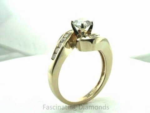 FDENS594ROR Round Cut Diamond Channel Set Swirl Shaped Engagement Ring