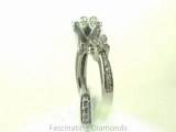 FDENS3077PRR  Vintage Style Princess Cut Diamond Flower Engagement Ring Setting