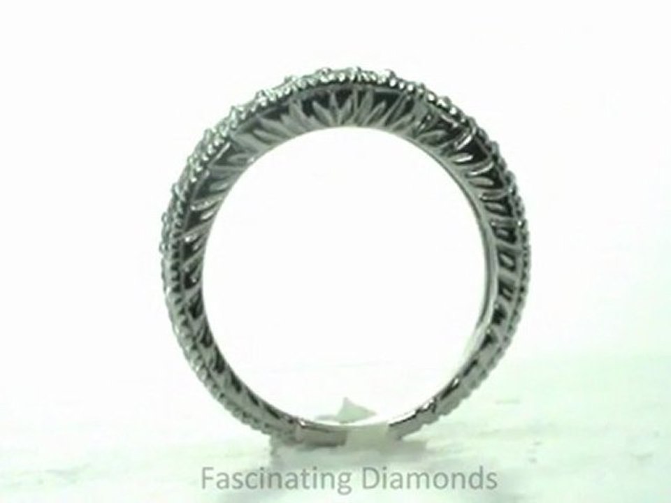 FDENR620B  Round Diamond Vintage Style Matching Anniversary Band