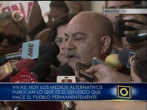 Vivas: Medios alternativos han dado ejemplo de lucha