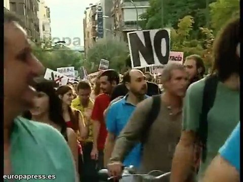 Gran despliegue policial en manifestación de indignados