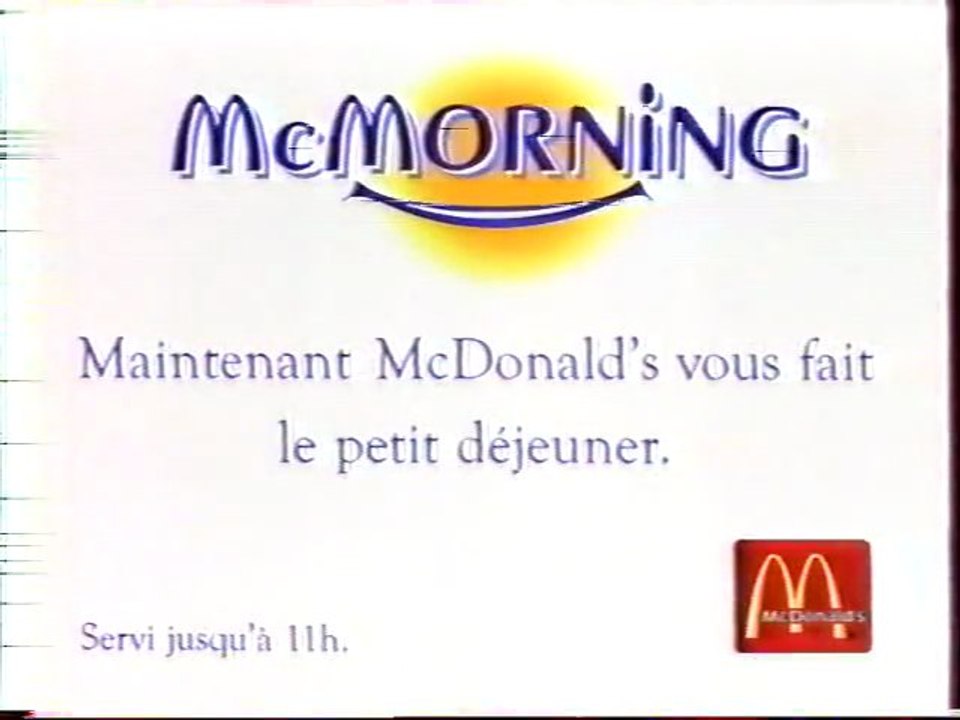 Publicité Mc Morning Mc Donald's 1996