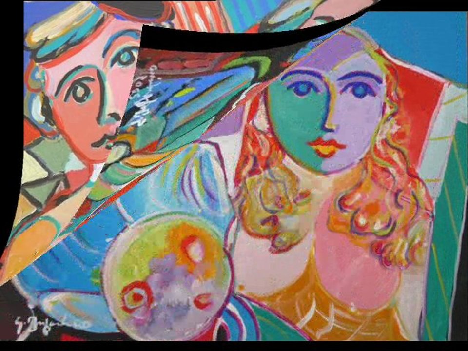 Nana MOUSKOURI - Besame mucho -  Giuseppe INFANTINO  -  pittura