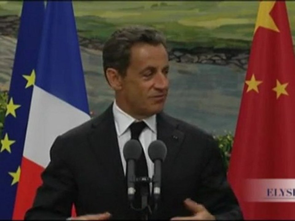 Point de presse de N. Sarkozy à Pékin