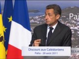 Discours de N. Sarkozy aux calédoniens