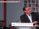 François Hollande et les manifestation de riches - Université d'été du Parti socialiste, La Rochelle août 2011