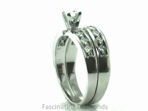 FDENS1828PR Princess Cut Diamond Engagement Kite Channel-Set Wedding Rings Set