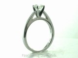 FDENS2128RO  Round Cut Diamond Solitaire Engagement Ring In Tapered Cathedral Setting