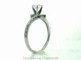 FDENS3007CUR  Cushion Cut Diamond Pave Set Zee Shaped Petite Engagement Bridal Ring