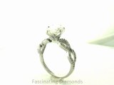 FDENS3040PER  Pear Shape Split Swirl Band Diamond Engagement Ring
