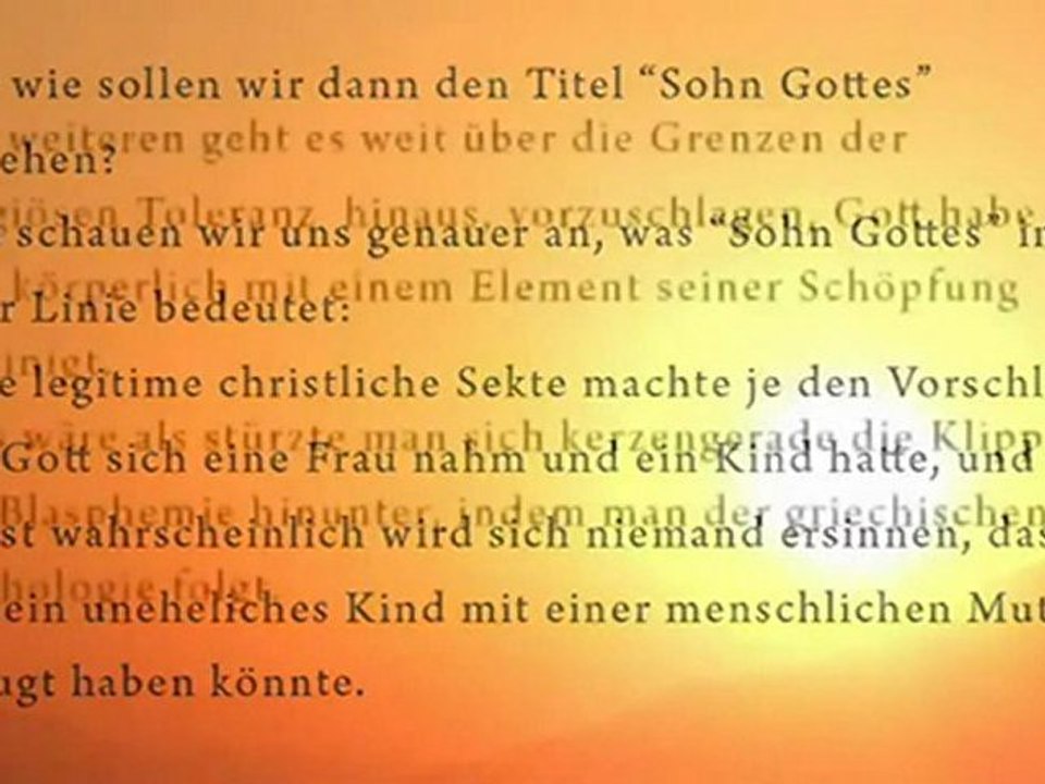 Ist jesus gottes sohn?