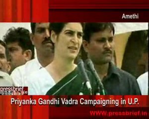Priyanka Gandhi Vadra campaigning in Amethi (UP), 13th April 2009