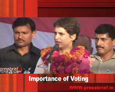 Priyanka Gandhi Vadra says voting is important