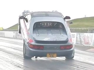 Toyota MR2 Huge Wheelie at Santa Pod