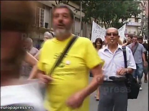 Manifestación en contra de los recortes sanitarios