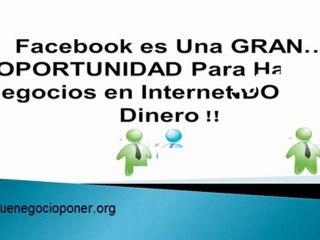 Negocio para ganar dinero con facebook