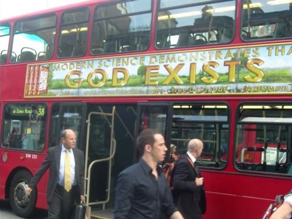 London Buses announce "God Exists" despite Dawkins' buses  (Harun Yahya)