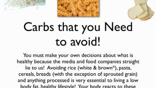 How To Lose Fat Diet Tips - Let's Talk Carbs