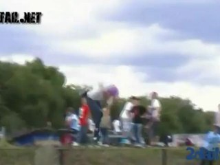 Roller Blade Fence Jump FAIL