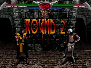 Mortal Kombat Chaotic MUGEN Human Cyrax Unmasked vs Cyber Tremor