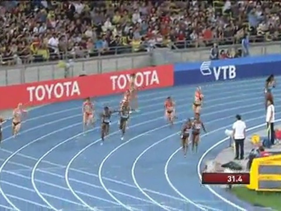 4x100м Женщины 3 Полуфинал Чемпионат Мира в Тэгу - www.MIR-LA.com