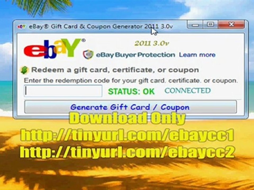 eBay Gift Card & Coupon Generator 2011 3.0v
