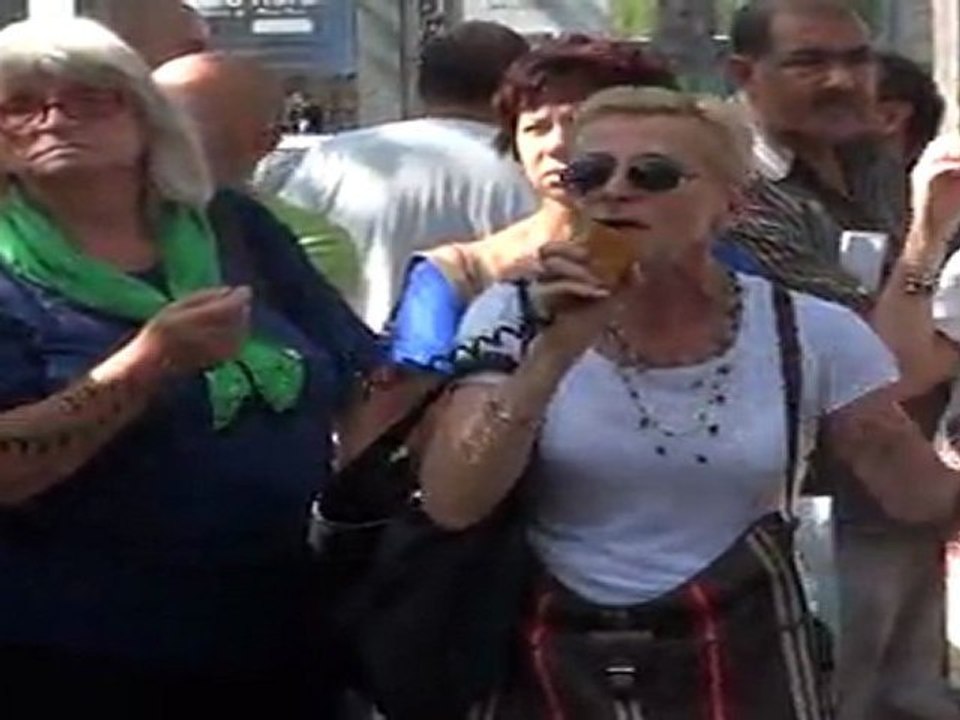 Rassemblement contre Sarkozy - Otan - Allocution d'Annie Lacroix-Riz (PRCF)