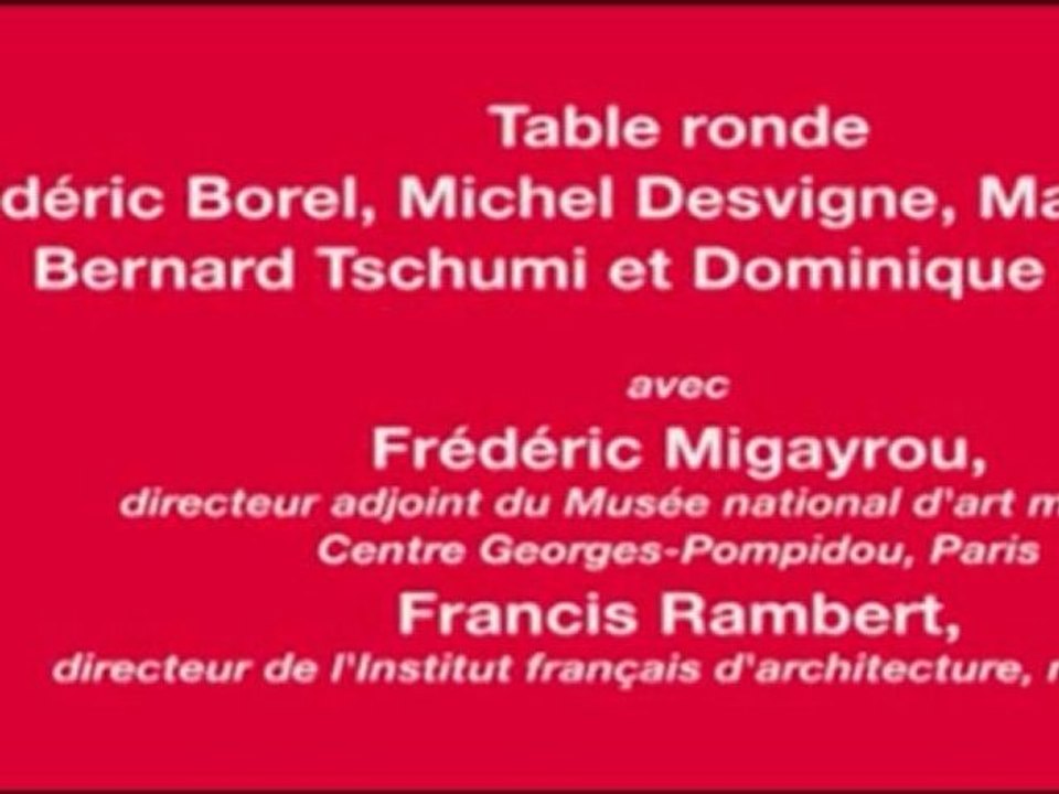Quand les architectes n'ont pas peur du vide : Table ronde N°2