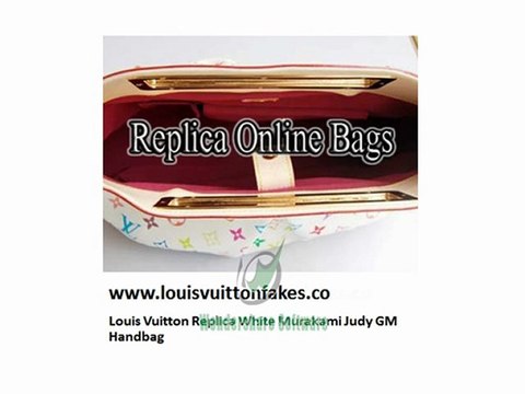 Louis Vuitton Replica White Murakami Judy GM Fake ...