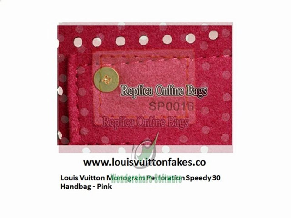 Louis Vuitton Replica Monogram Perforation Speedy 30 ...