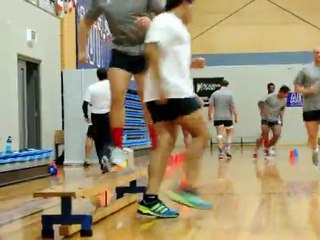 Rugby: séance d'entraînement pour le XV de France