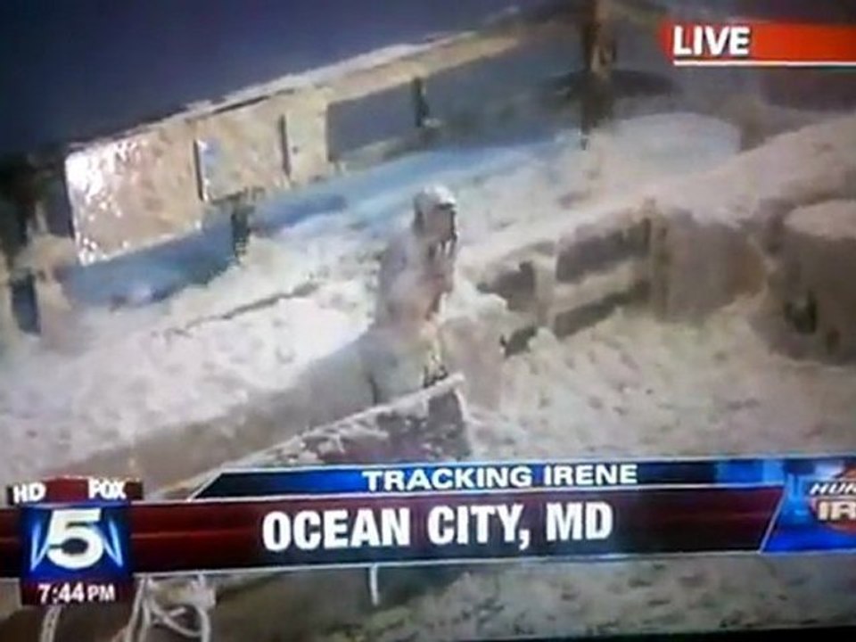 Reporter Covered With Sewage