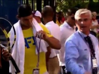 Nadal victime de crampe - conference de presse