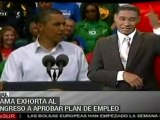Obama insta al Congreso a aprobar plan de empleo