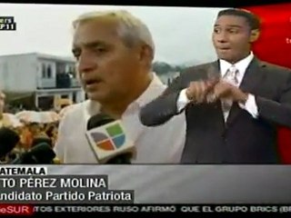 Derechista Pérez Molina encabeza encuestas en Guatemala