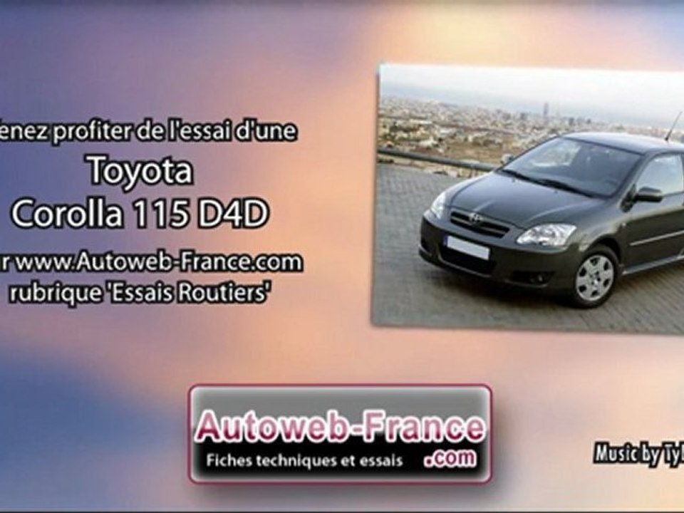 Essai Toyota Corolla 115 D4D - Autoweb-France - Vidéo Dailymotion