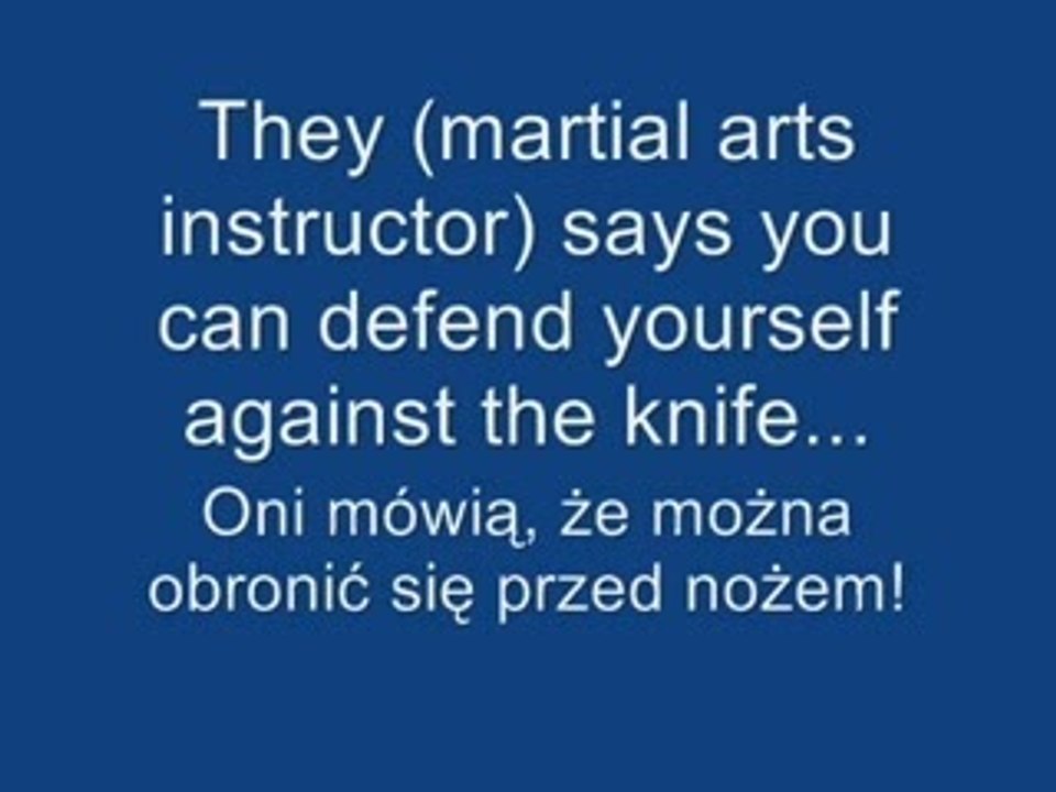 KNIFE DEFENSE IN MARTIAL ARTS IS MYTH