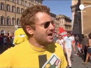 Italia a medio gas por la huelga contra el plan de ajuste