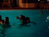 Aout 2011 - Vacances, piscine de nuit aux Aubrédes