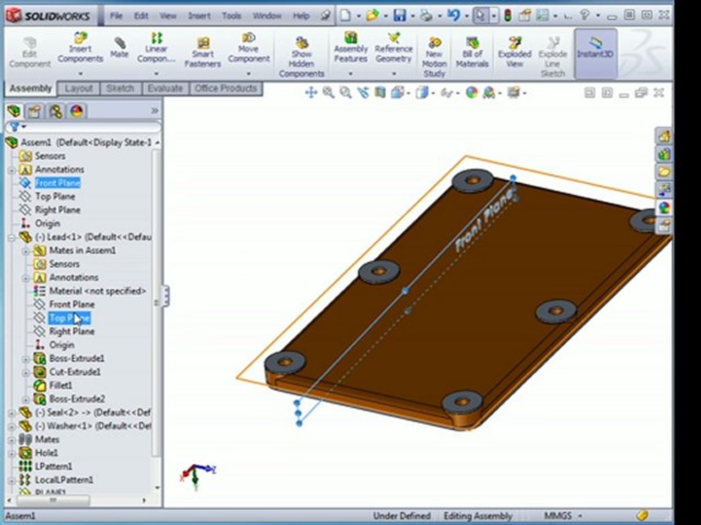 SolidWorks 2012 Tutorial: Assembly Fix - Float - video Dailymotion