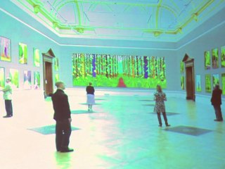 Londres: David Hockney présentes ses tableaux réalisés sur iPad