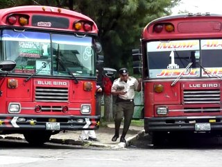 Los conductores de autobús en Guatemala son presa de pandilleros