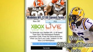 How to Get Madden NFL 12 All Speed Team Free - Xbox 360 And PS3