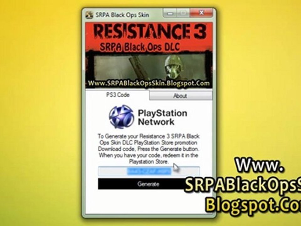Resistance 3 SRPA Black Ops Skin DLC Free - PS3 Download