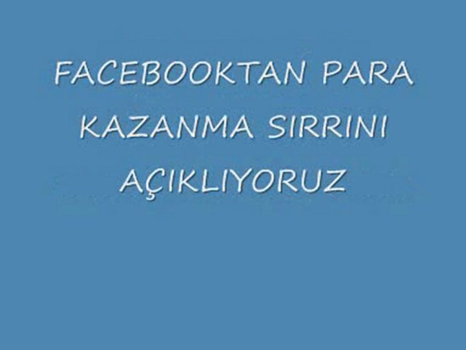 Facebooktan Para Kazanılıtmı