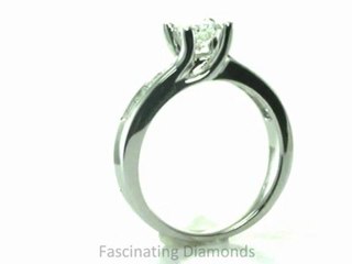 FDENR7776PR  Bridge Setting Princess Cut Diamond Engagement Ring