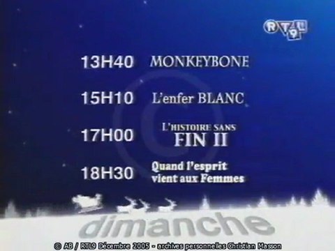 Bande annonce films 1er janvier 2006 après-midi (RTL9)