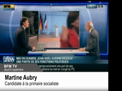 En plein direct, Aubry met fin à une interview