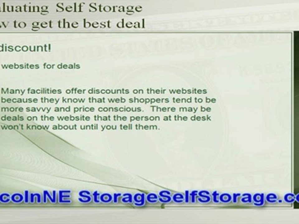 Lincoln NE Storage Self Storage - How to get the best deal
